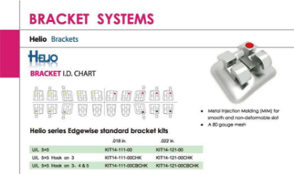 Picture of METAL BRACKETS Helio Roth 0.018 standart U/L