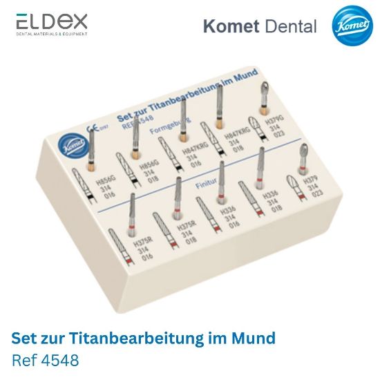 Picture of Set for intraoral work on titanium, 10 burs, Ref. 4548