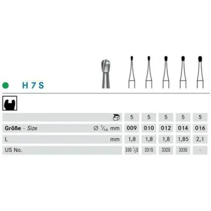 Picture of WC Burs H207/ H7S; Cutters Round H71